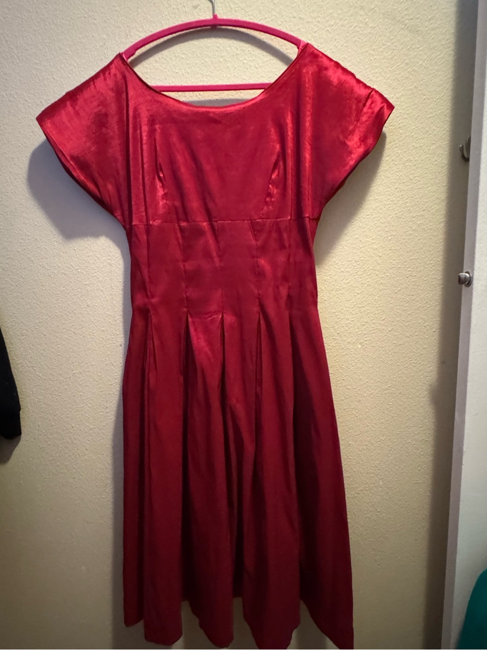 Tatyana Red Satin Party Dress